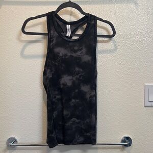 Athleta Black Fitted Cut Out Tank Top